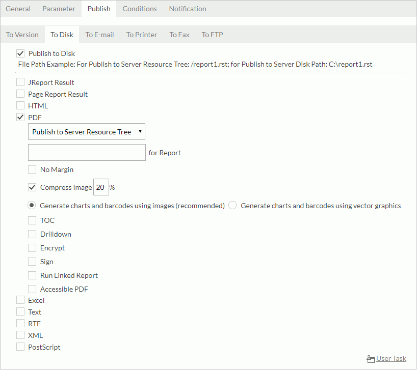 Publish to Disk