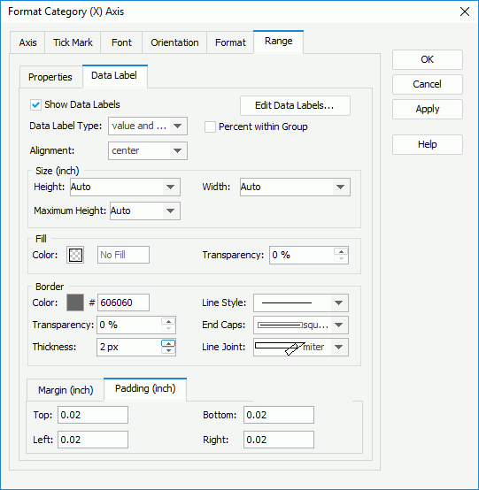 Set Data Label for Range