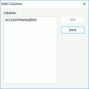 Add Columns dialog box