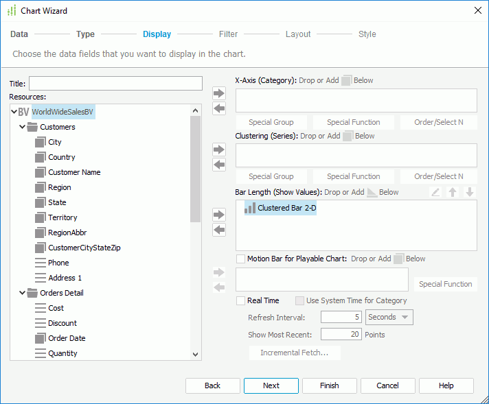 Chart Wizard - Display