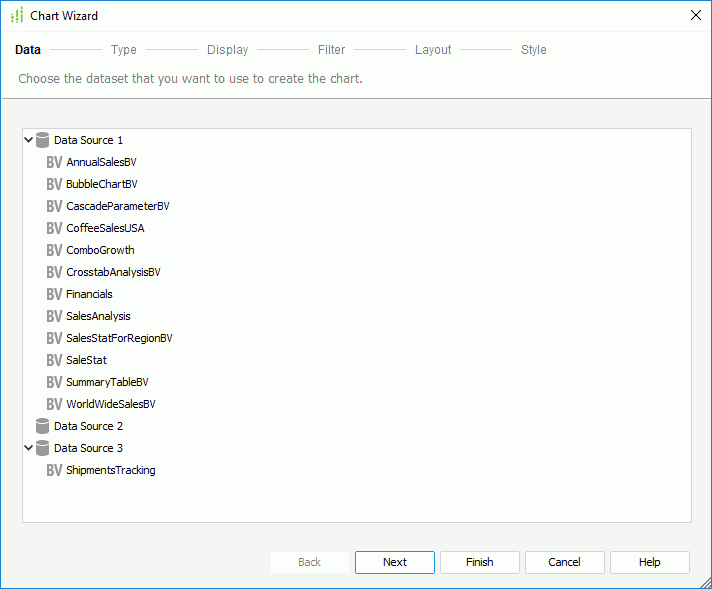 Chart Wizard - Data