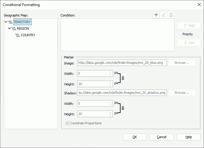 Conditional Formatting dialog box