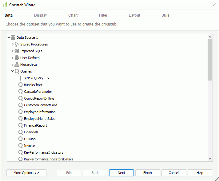 Crosstab Wizard - Data