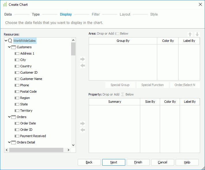 Create Chart - Heat Map Display