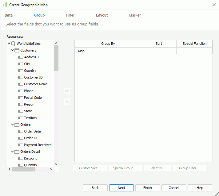 Create Geographic Map - Group