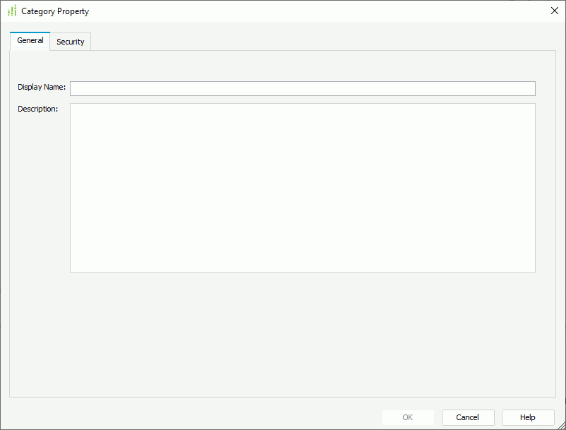 Category Property dialog box - General