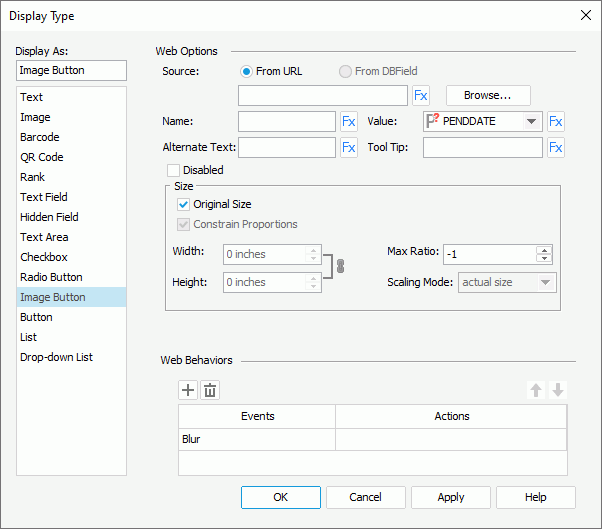 Display Type - Image Button