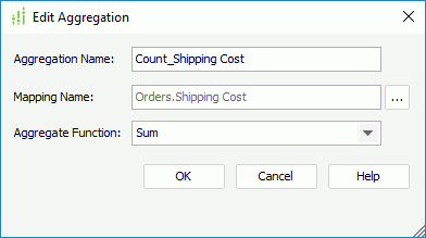 Edit Aggregation dialog box