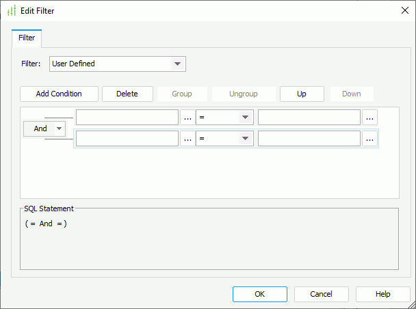 Edit Filter dialog box