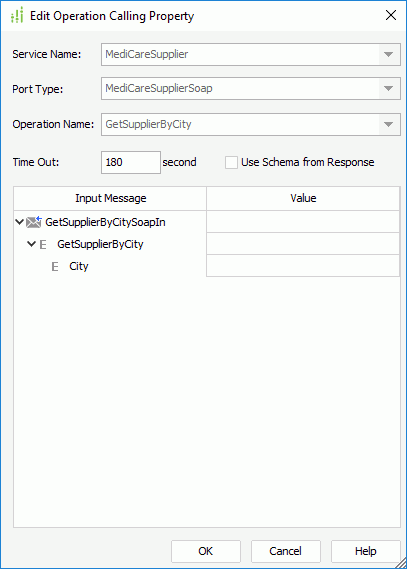 Edit Operating Calling Property dialog box