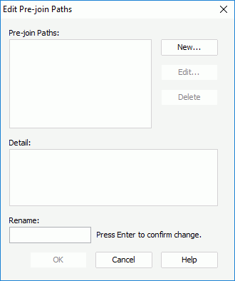 Edit Pre-join Paths dialog box