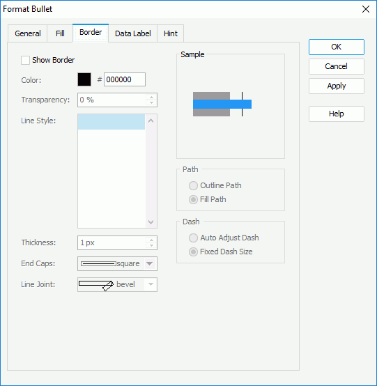 Format Bullet - Border