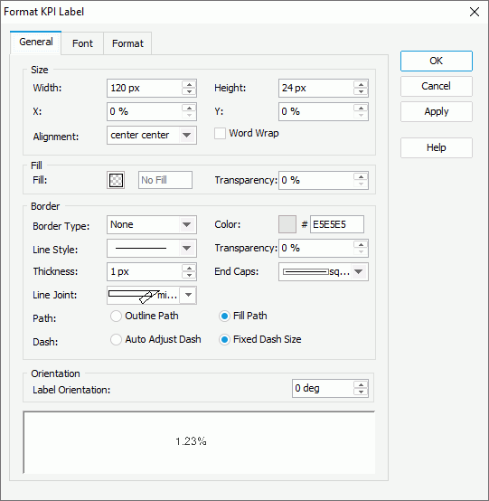 Format KPI Label - General