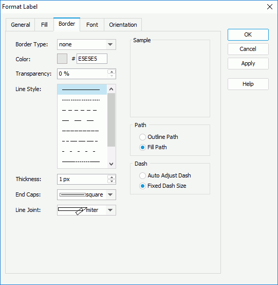 Format Label - Border