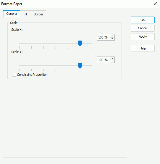 Format Paper dialog box - General