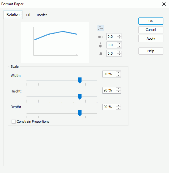 Format Paper dialog box - Rotate