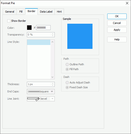 Format Pie - Border