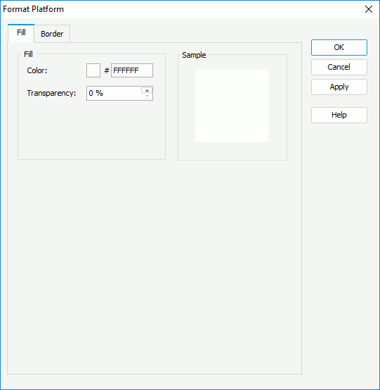 Format Platform dialog box - Fill