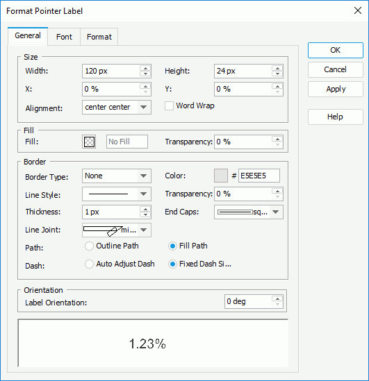 Format Pointer Label - General