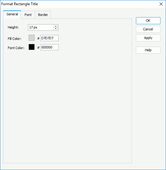 Format Rectangle Title - General