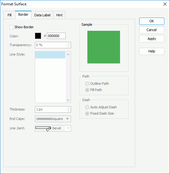 Format Surface - Border