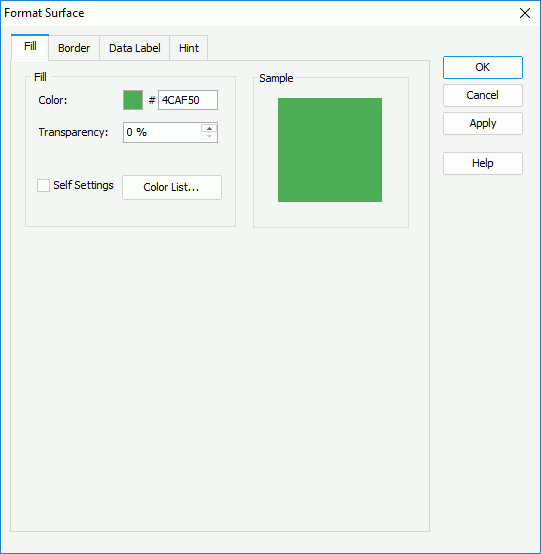 Format Surface - Fill