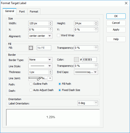 Format Target Label - General