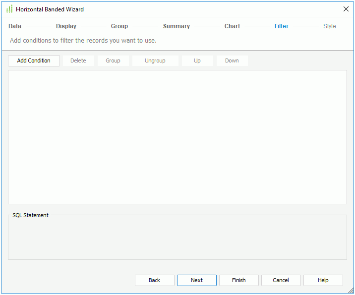 Horizontal Banded Wizard - Filter