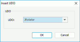 Insert UDO dialog box