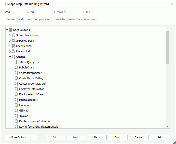 Shape Map Data Binding Wizard - Data