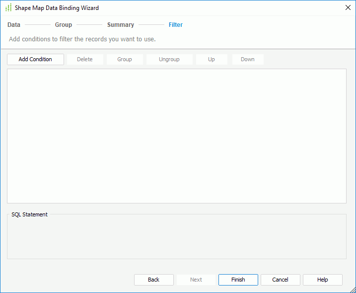 Shape Map Data Binding Wizard - Filter