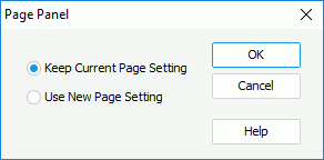 Page Panel dialog box