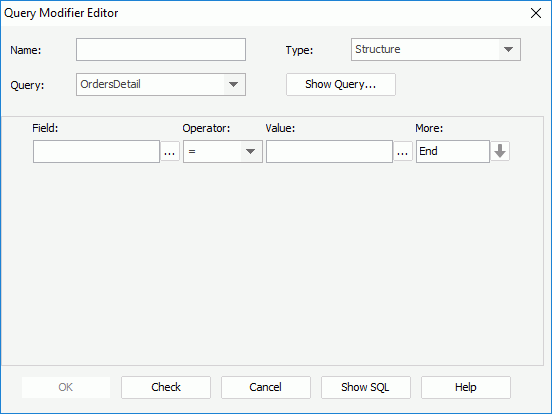 Query Modifier Editor