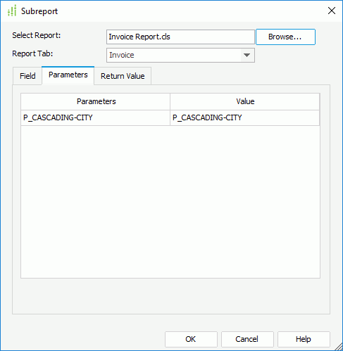 Subreport - Parameters