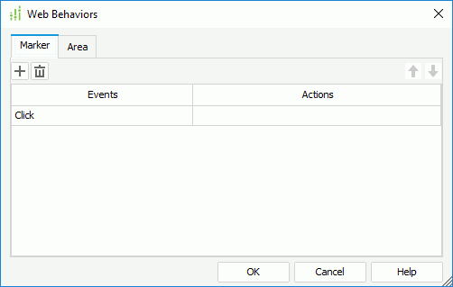 Web Behaviors dialog box