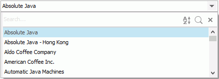 Parameter Value Drop-down List