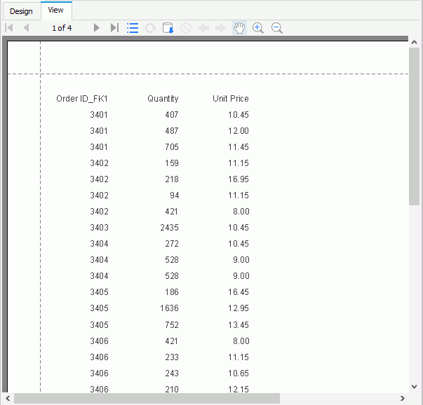 Page report with a standard banded object