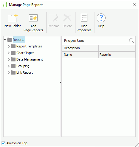 Manage Page Reports