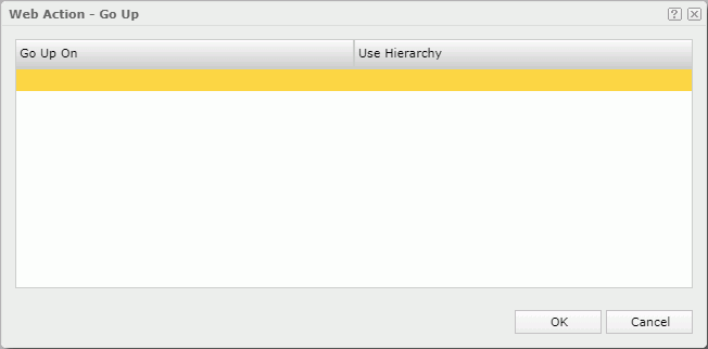 Web Action - Go Up dialog