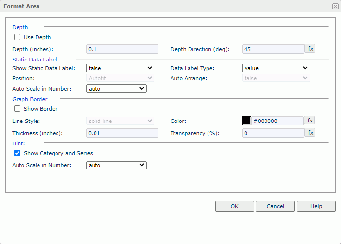 Format Area dialog box