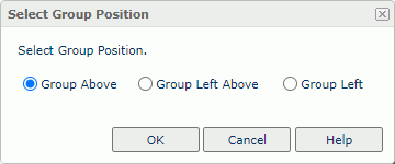 Select Group Position dialog box