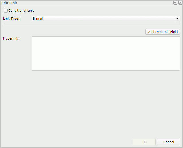 Edit Link dialog - E-mail