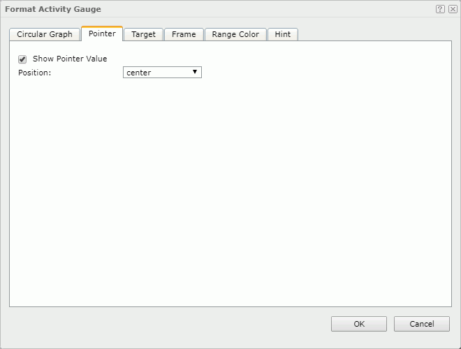 Format Activity Gauge dialog - Pointer