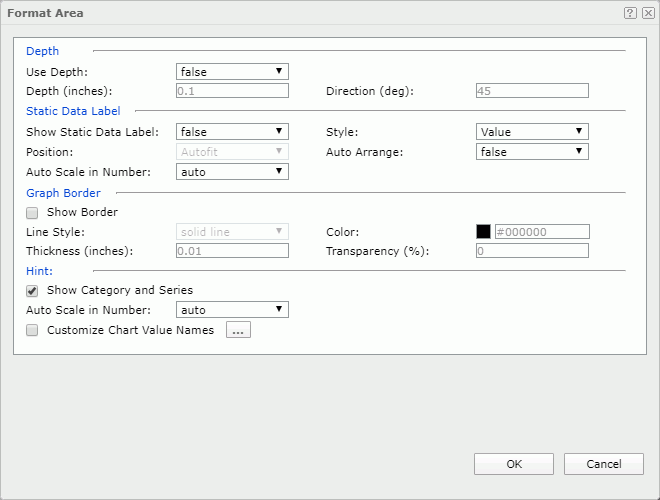 Format Area dialog box