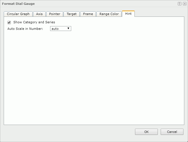 Format Dial Gauge dialog - Hint