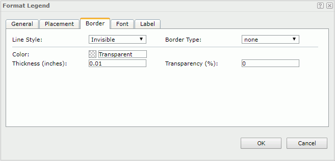 Format Legend dialog - Border