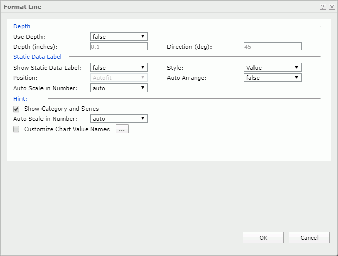 Format Line dialog box