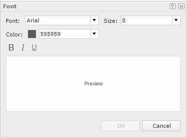 Font dialog