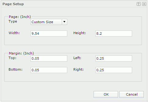 Page Setup dialog