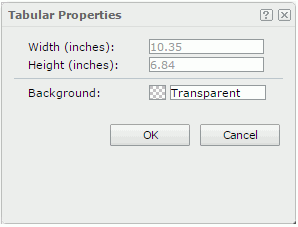 Tabular Properties dialog